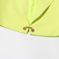 One Button Short Blazer Loose Pants Suits Lemon Green