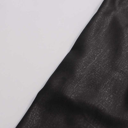 Black High Neck Long Dress with Metallic Belt – Vintage Fitted Waist Evening Gown for Women