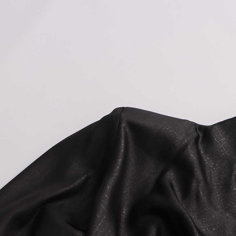 Black High Neck Long Dress with Metallic Belt – Vintage Fitted Waist Evening Gown for Women