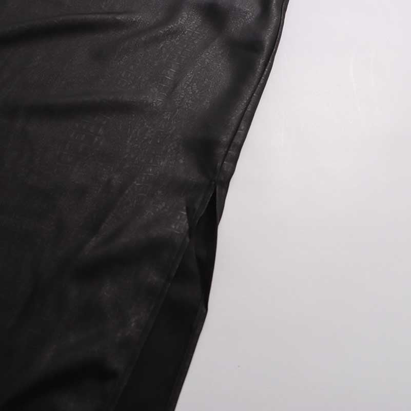 Black High Neck Long Dress with Metallic Belt – Vintage Fitted Waist Evening Gown for Women