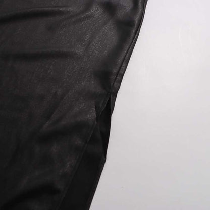 Black High Neck Long Dress with Metallic Belt – Vintage Fitted Waist Evening Gown for Women