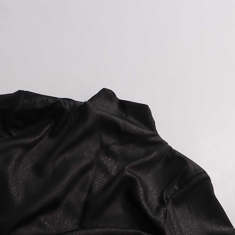 Black High Neck Long Dress with Metallic Belt – Vintage Fitted Waist Evening Gown for Women