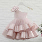 Children's Birthday Party Dress With Bows One Shoulder Kid Flower Girl Dresses