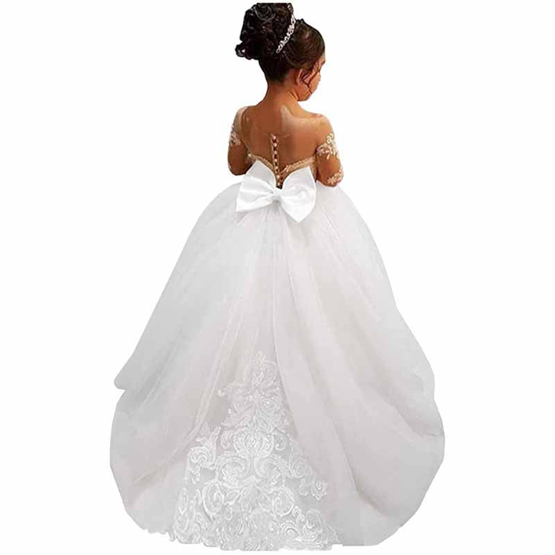 Flower Girls Dress For Wedding Tulle Ball Gown Toddler Party Dress