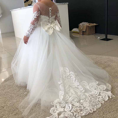 Flower Girls Dress For Wedding Tulle Ball Gown Toddler Party Dress