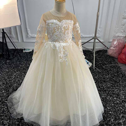 Flower Girls Dress For Wedding Tulle Ball Gown Toddler Party Dress