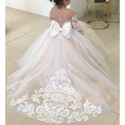 Flower Girls Dress For Wedding Tulle Ball Gown Toddler Party Dress