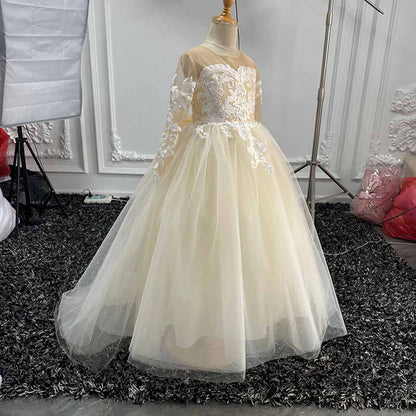 Flower Girls Dress For Wedding Tulle Ball Gown Toddler Party Dress