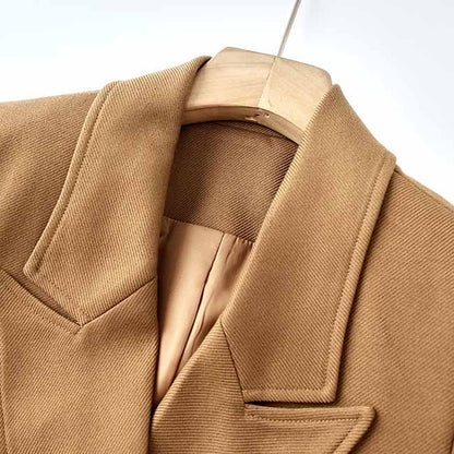 Women's lassic Coat Long Windbreaker Coat Single Breasted Belted Coat