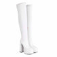 Women's street fashion over the knee boots chunky heeled long boots