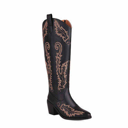 Cowgirl Boots Western Boots with Classic Embroidery