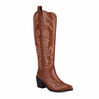 Cowgirl Boots Western Boots with Classic Embroidery