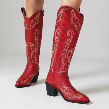 Cowgirl Boots Western Boots with Classic Embroidery