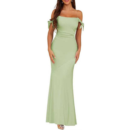 Mermaid Bridesmaid Dresses Satin Long Prom Dress Formal Evening Party Gowns