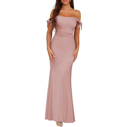 Mermaid Bridesmaid Dresses Satin Long Prom Dress Formal Evening Party Gowns