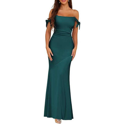 Mermaid Bridesmaid Dresses Satin Long Prom Dress Formal Evening Party Gowns