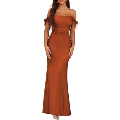 Mermaid Bridesmaid Dresses Satin Long Prom Dress Formal Evening Party Gowns