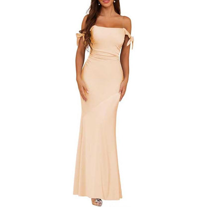 Mermaid Bridesmaid Dresses Satin Long Prom Dress Formal Evening Party Gowns