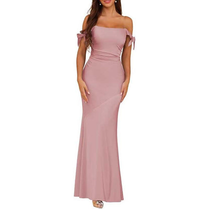 Mermaid Bridesmaid Dresses Satin Long Prom Dress Formal Evening Party Gowns