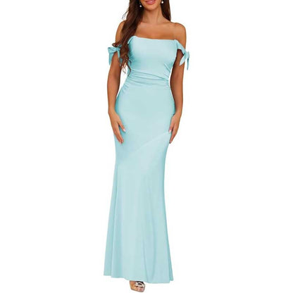 Mermaid Bridesmaid Dresses Satin Long Prom Dress Formal Evening Party Gowns