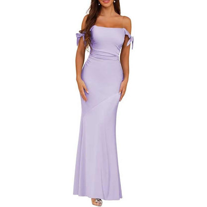 Mermaid Bridesmaid Dresses Satin Long Prom Dress Formal Evening Party Gowns