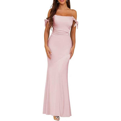 Mermaid Bridesmaid Dresses Satin Long Prom Dress Formal Evening Party Gowns
