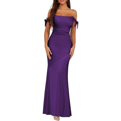 Mermaid Bridesmaid Dresses Satin Long Prom Dress Formal Evening Party Gowns