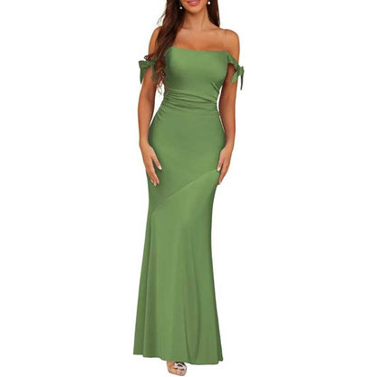 Mermaid Bridesmaid Dresses Satin Long Prom Dress Formal Evening Party Gowns