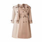 Women double breasted trench coat with belt