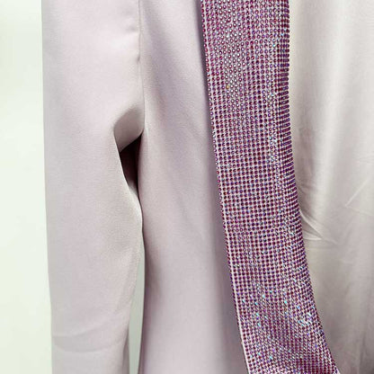 Lavender Backless Sequin-Beaded Evening Gown Long Formal Dress