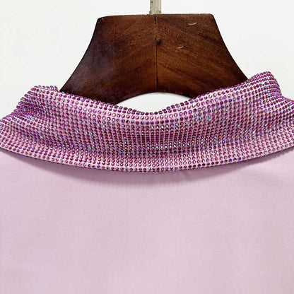 Lavender Backless Sequin-Beaded Evening Gown Long Formal Dress