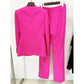 Women Cut Out Fitted Blazer + Mid-High Rise Slim fit Flare Trousers Pants Suit Wedding Suit
