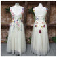 Garden Prom Dress Tulle Prom Dress with Appliques Wedding Gown Birthday Evening Dress