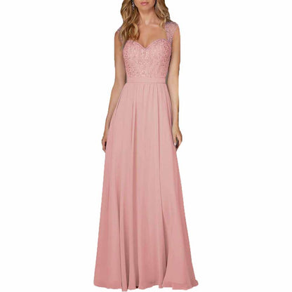 Long Chiffon Wedding Bridesmaid Dresses Sleeveless Formal Dress Wedding Guest Dress