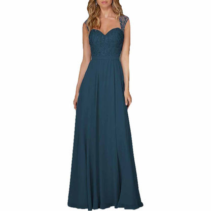Long Chiffon Wedding Bridesmaid Dresses Sleeveless Formal Dress Wedding Guest Dress