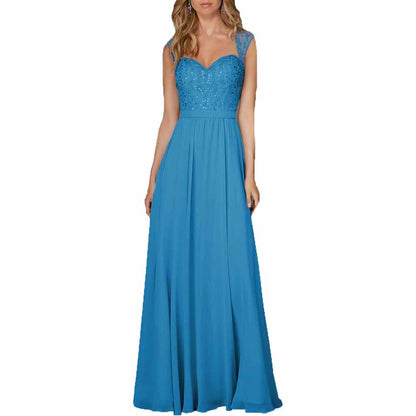 Long Chiffon Wedding Bridesmaid Dresses Sleeveless Formal Dress Wedding Guest Dress