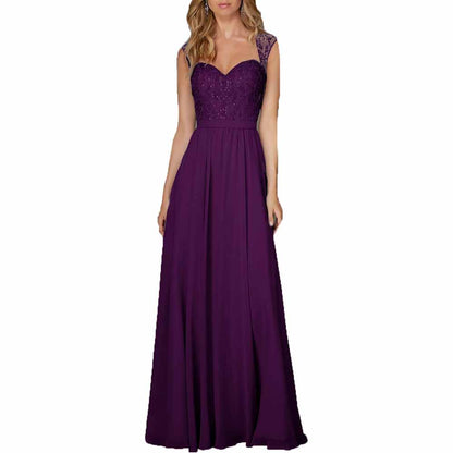 Long Chiffon Wedding Bridesmaid Dresses Sleeveless Formal Dress Wedding Guest Dress