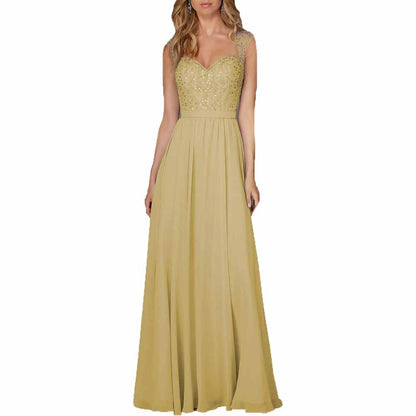 Long Chiffon Wedding Bridesmaid Dresses Sleeveless Formal Dress Wedding Guest Dress