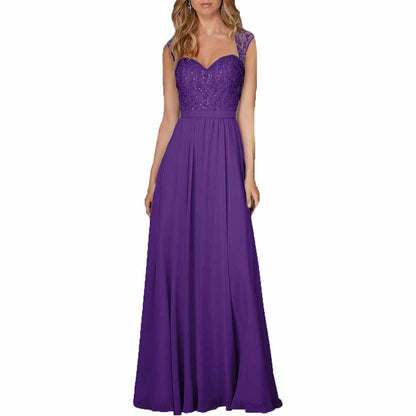 Long Chiffon Wedding Bridesmaid Dresses Sleeveless Formal Dress Wedding Guest Dress