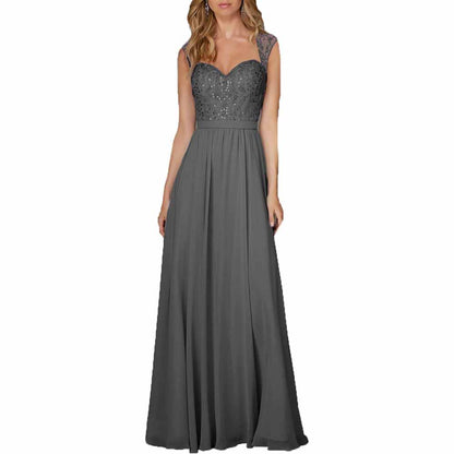 Long Chiffon Wedding Bridesmaid Dresses Sleeveless Formal Dress Wedding Guest Dress