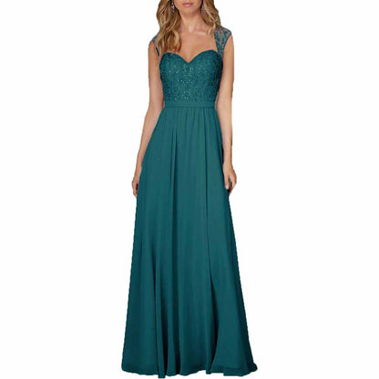 Long Chiffon Wedding Bridesmaid Dresses Sleeveless Formal Dress Wedding Guest Dress