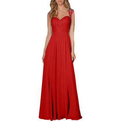 Long Chiffon Wedding Bridesmaid Dresses Sleeveless Formal Dress Wedding Guest Dress