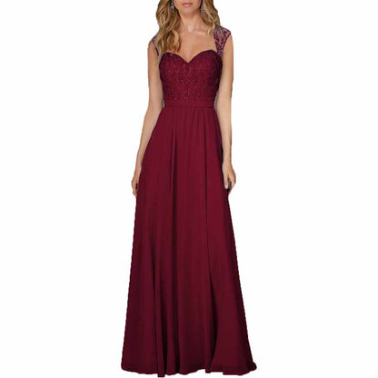 Long Chiffon Wedding Bridesmaid Dresses Sleeveless Formal Dress Wedding Guest Dress