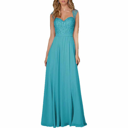 Long Chiffon Wedding Bridesmaid Dresses Sleeveless Formal Dress Wedding Guest Dress
