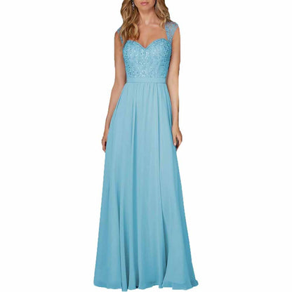 Long Chiffon Wedding Bridesmaid Dresses Sleeveless Formal Dress Wedding Guest Dress