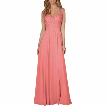 Long Chiffon Wedding Bridesmaid Dresses Sleeveless Formal Dress Wedding Guest Dress