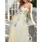 Garden Prom Dress Tulle Prom Dress with Appliques Wedding Gown Birthday Evening Dress