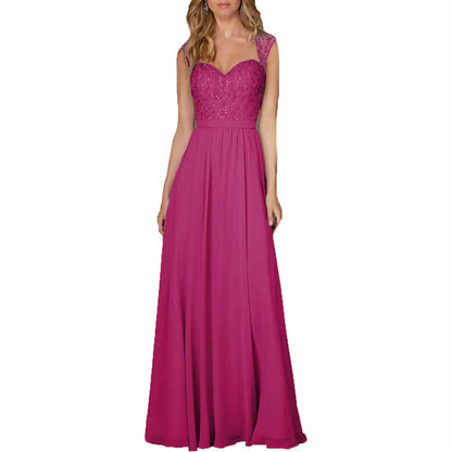 Long Chiffon Wedding Bridesmaid Dresses Sleeveless Formal Dress Wedding Guest Dress