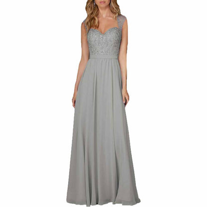 Long Chiffon Wedding Bridesmaid Dresses Sleeveless Formal Dress Wedding Guest Dress