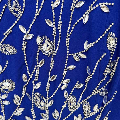 Long Sleeve Crystal Detail A-Line Prom Dress For Paries